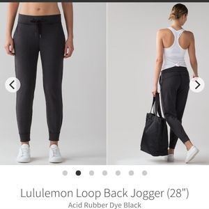 Loop Back Jogger 28" in Acid Rubber Dye Black Colour